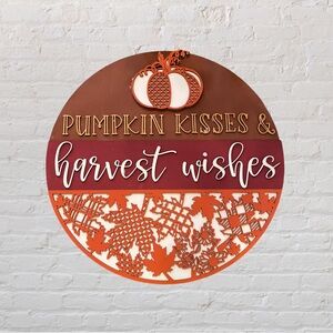Pumpkin Kisses Door Hanger
